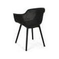 thumbnail image 5 of GDF Studio Barbados Outdoor Modern Dining Chairs, Set of 2, Black, 5 of 11