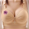 thumbnail image 2 of Wiyuqeen Bras for Women No Underwire Pink Ribbon Supportive Everyday Bras Plus Size Full Coverage Push up Bralettes, 2 of 5
