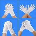 thumbnail image 4 of Guantes de Algodón Blancos 5 Pares de Trabajo Reutilizables para Inspección, 4 of 5