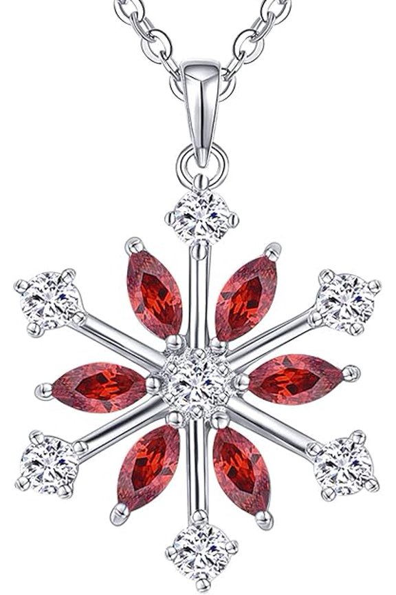 5.00 Ctw Round Cut Diamond Womens Snowflake Pendant 14K White Gold Plated 925 Sterling Silver