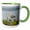 Green/White, variant on 3drose, Great Blue Heron Building Its Nest., 11oz Two-tone Yellow Mug