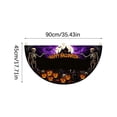 thumbnail image 3 of Personalized Custom Family Name Halloween Bunting Flag - Halloween Banners for Outside-Fall Outdoor Bunting for Porch Fence Decor - Skeleton Pumpkin Happy Halloween Party Decor B, 3 of 8
