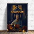 thumbnail image 1 of Póster de Michael Myers, pintura en lienzo de película de Halloween, arte de pared para dormitorio de niño, sala de estar imagen para, dormitorio, decoración del hogar, regalo, 1 of 4