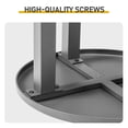 thumbnail image 4 of Hassch Round Powder-Coated Metal Side Table, Weather Resistant Patio End Table with Adjustable Feet for Indoor and Outdoor Use, 20.1"Dia x 18.3"H, Gray, 4 of 7