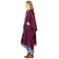 thumbnail image 3 of Woman Within Plus Size Fringed Cape Sweater, 3 of 6