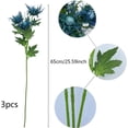thumbnail image 2 of Viworld 3 Pcs Artificial Thistle Flower Stems Blue Thistle Artificial Flowers Bouquet Real Touch Thistle Decor Faux Plant Thistle Bunches for Home Wedding Centerpiece Kitchen Office Nursery Decor, 2 of 7
