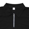 thumbnail image 4 of JTieacloth Button Down Collar T Shirt Men's Fashion Summer Corduroy Half Zip Lapel Short Sleeve Black XXL, 4 of 6