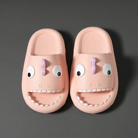 

Bescita Toddler Non-slip Slippers Baby Boys Girls Cute Cartoon Shark Non-slip Soft Sole Beach Slippers(4-5 Years)