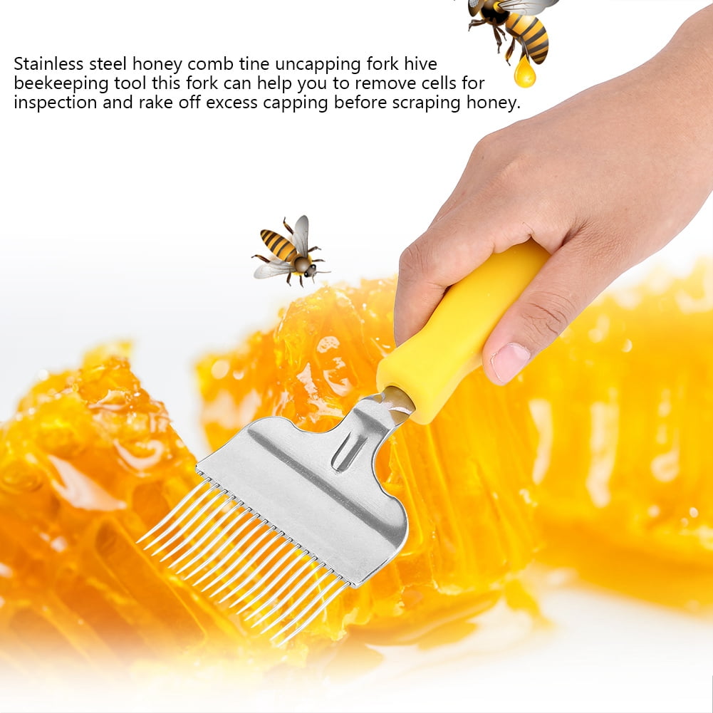 Pop  Bee Keeping Beekeeping Honey Comb Stainless Steel Tine Uncapping Fork 