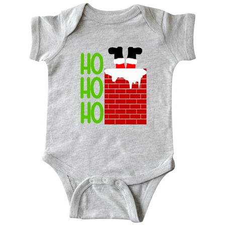 

Inktastic Ho Ho Ho Santa Feet in Chimney Gift Baby Boy or Baby Girl Bodysuit