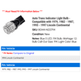 thumbnail image 2 of Auto Trans Indicator Light Bulb - Compatible with 1979, 1982 - 1987, 1993 - 1997 Lincoln Continental 1983 1984 1985 1986 1994 1995 1996, 2 of 2