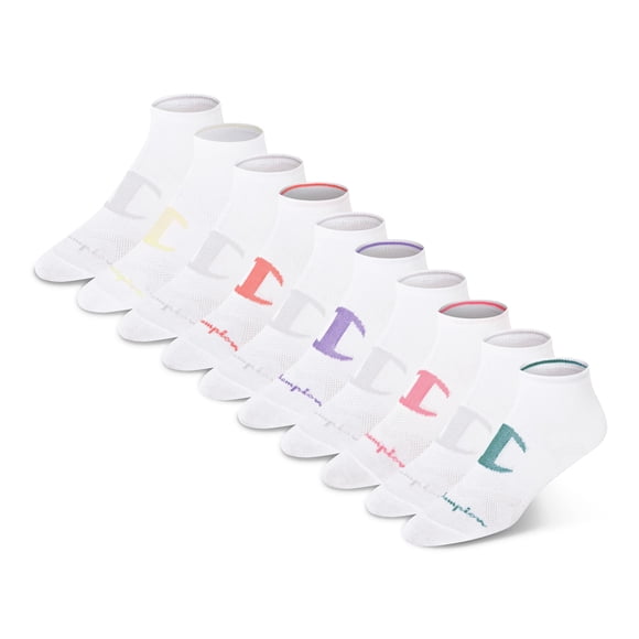 Paquete de 10 Medias Bajas de Punto Plano para Mujer Champion