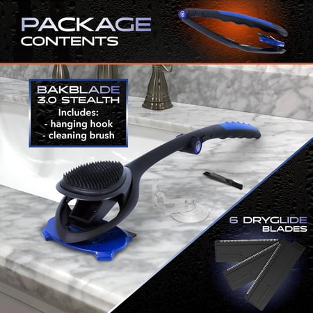 BakBlade 3.0 Mens Back Shaver with 23 Handle – Includes 3 Extra Blade Refills – Pain-Free Shave for Men