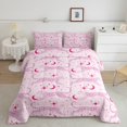 thumbnail image 2 of Castle Fairy Animal Leopard Bedding Comforter Set 2pcs for Boys Girls,Moon Stars Print Twin Comforter Sets Microfiber,Abstract Jungle Wildlife Breathable Bedding Set,Ultra Soft Home Decor,Reversible, 2 of 8