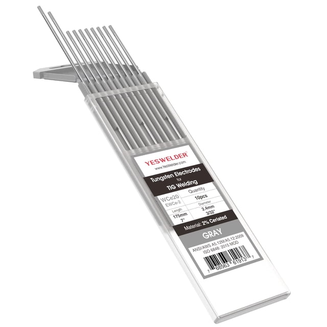 TIG Welding Tungsten Electrode YESWELDER 2% Ceriated 3.2mm