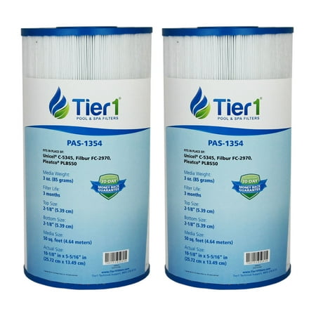 - Tier1 817-0014 R173584, Leisure Bay, Dynasty Spas, Waterway, Pleatco PLBS60, Filbur FC-2970, Unicel C-5345 Comparable Replacement Filter Cartridge (2-Pack)