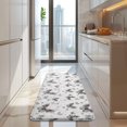 thumbnail image 4 of Black White Butterfly Pattern Kitchen Rug Mat,Kitchen Runner Rugs Non Skid Washable,Decorative Kitchen Floor Mats for Kitchen,Sink,Laundry,17"x47.2", 4 of 7