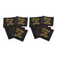 thumbnail image 1 of 40 servilletas decorativas para fiesta de cumpleaños número 30, servilletas negras con estampado de letras doradas, 1 of 8