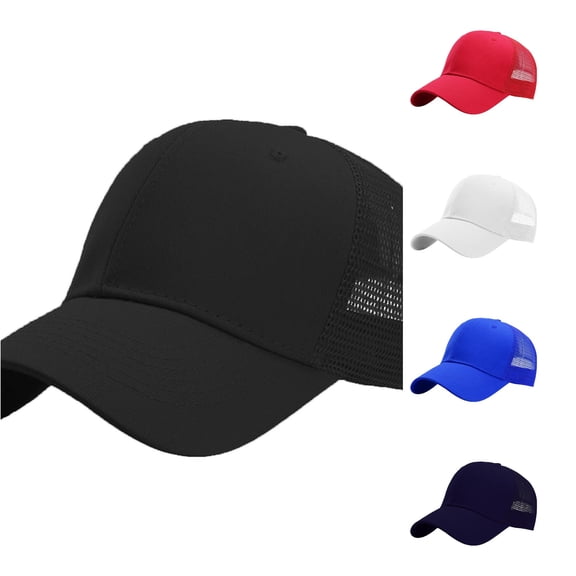 LiuXxxx Structured Trucker Baseball Cap Six- Adjustable Mesh Snapback for Men Women Outdoor Performance Custom Embroidery Oversized Fit Breathable Daily Wear Black