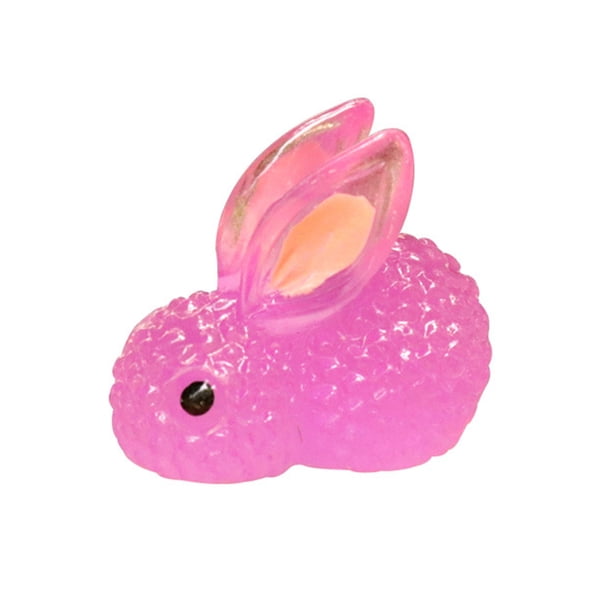 Adornos luminosos de conejos para micropaisajes, figuras de conejos que brillan en la oscuridad para micropaisajes de musgo, decoración de acuarios, accesorios de bricolaje