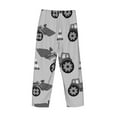thumbnail image 3 of Lsque Gray Tractor Print Men's Pajama Pants, Lounge Pant - Comfortable Home Wear,Elastic Waistband, Stylish Design-Small, 3 of 9