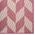 thumbnail image 4 of Nicole Miller New York Patio Country Calla Contemporary Herringbone Indoor/Outdoor Area Rug, Pink/Ivory , 6'6"x9'2", 4 of 9
