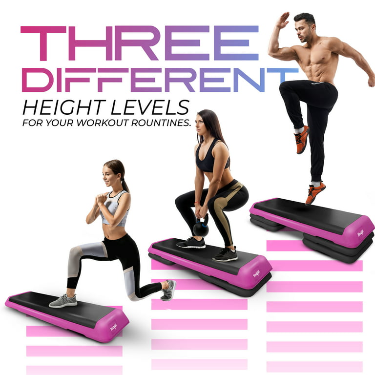 Aerobic Exercise Stepper Platforms with 6 Adjustable Risers – Aerobic Step  Shop