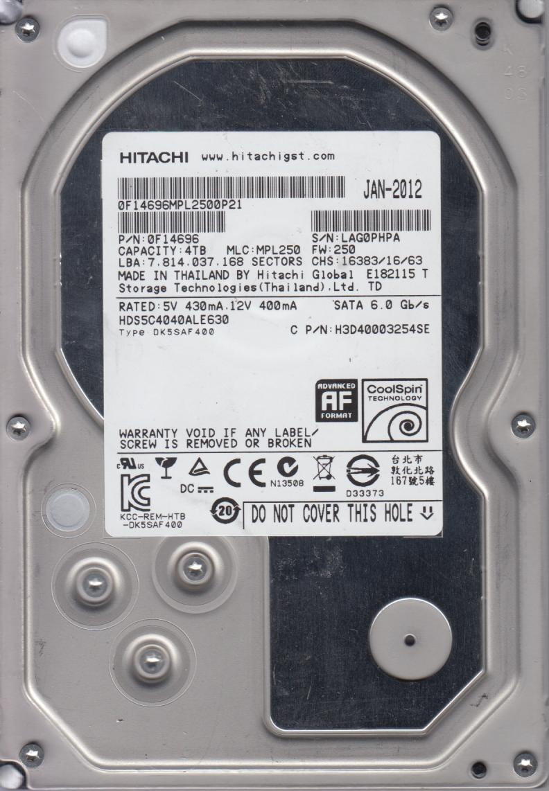 Hitachi/HGST HDS5C4040ALE630 3.5 HDD 4TB