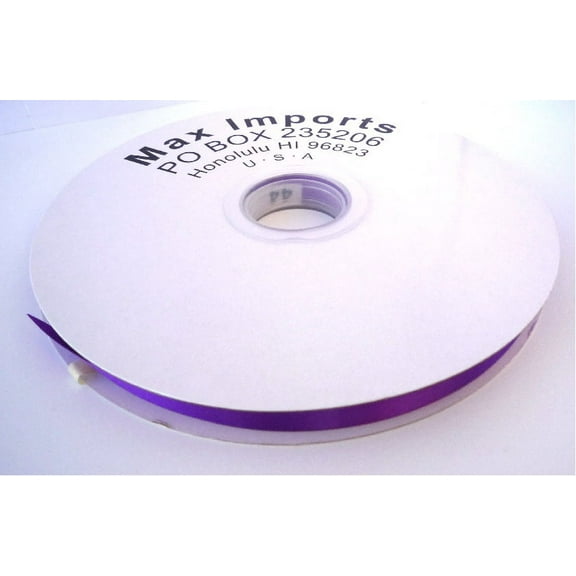 Maxport Corporation 3/8"Satin Purple Ribbon, 100 Yd.