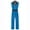 Blue, variant on Mens 70s Disco Jumpsuit V Neck Sleeveless Wide Leg Bodysuit Shiny Metallic Romper Rainbow 3XL