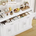 thumbnail image 6 of Homfa White Buffet Cabinet with 2 Large Drawers & 4 Doors, 55" W Sideboard Buffet Storage Cabinet with Shelves, Modern Credenza for Kitchen Dining Room Living Room, 6 of 7