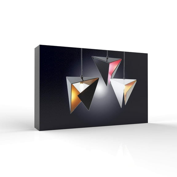 wall26 - Canvas Wall Art - Creative Chandelier for Living Room - Modern Home Art Stretched and Framed Ready to Hang - 12x18 inches