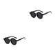thumbnail image 3 of Qarigey Gafas de sol redondas para niños Gafas para bebés Ropa facial Accesorios para protección de ojos Negro brillante Gris Gris negro brillante 2Conjunto, 3 of 6