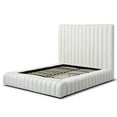 thumbnail image 2 of Avalon Velvet Upholstered King Platform Bed in Cream, 2 of 2