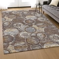 thumbnail image 6 of Addison Rugs Mayfield Premium Machine Washable Transitional Geometric Fudge Rectangle Rug, 3' x 5', 6 of 6