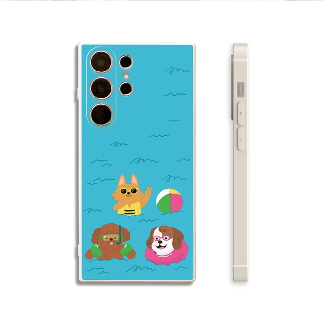 Cubierta de teléfono a prueba de golpes de goma TPU única y flexible con estampado de dibujos animados para iPhones