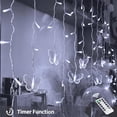 thumbnail image 2 of YOLIGHT Butterfly Curtain Lights 13ft 96 LED Twinkle Fairy Lights Curtain String Lights with Remote, Butterfly Hanging Decoration for Bedroom Dorm Wall Patio Party Wedding Halloween Christmas (White), 2 of 6
