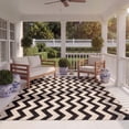 thumbnail image 3 of Safavieh Courtyard Ayden Chevron Indoor/Outdoor Area Rug, Black/Beige, 5'3" x 7'7", 3 of 12