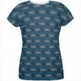thumbnail image 1 of Grizzly Bear Adirondack Pattern Blue All Over Womens T Shirt Multi X-LG, 1 of 2