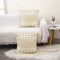 thumbnail image 4 of Paquete de 2 fundas de almohada bohemias, 20 x 20 pulgadas, algodón natural, tejido a mano, con borlas decorativas, funda de almohada para sofá, cama, dormitorio, sala de estar, 4 of 5