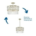 thumbnail image 2 of Progress Lighting Chevall 3-Light Gilded Silver Pendant with Artisanal Glass, 2 of 11