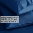 thumbnail image 3 of American Home Collection Brushed Microfiber Sheet Set, Deep Pocket Extra Soft Sheets & Pillowcases Set, 4 Pieces, Full, Navy, 3 of 7