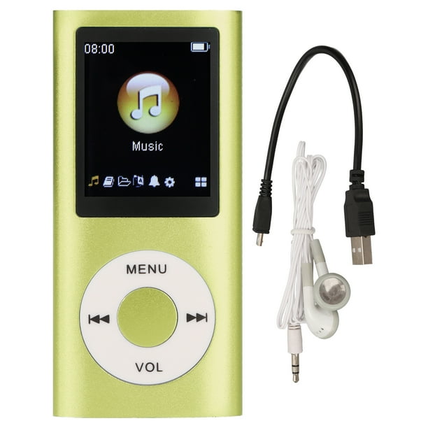Reproductor MP3 elegante, multifuncional, sonido sin pérdida, pantalla LCD delgada de 1,8 pulgadas, reproductor de música MP3 portátil