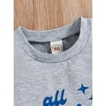 thumbnail image 5 of Bagilaanoe Toddler Baby Summer T-Shirt American Boy Girl Letter Cartoon Letter Print Short Sleeve Tops, 5 of 7