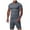 Gray, variant on Mens Athletic 2 Piece Outfits Set Short Sleeve V-Neck T Shirt and Shorts Outfits Summer Casual Slim Fit Running Gym Workout Track Suits for Men