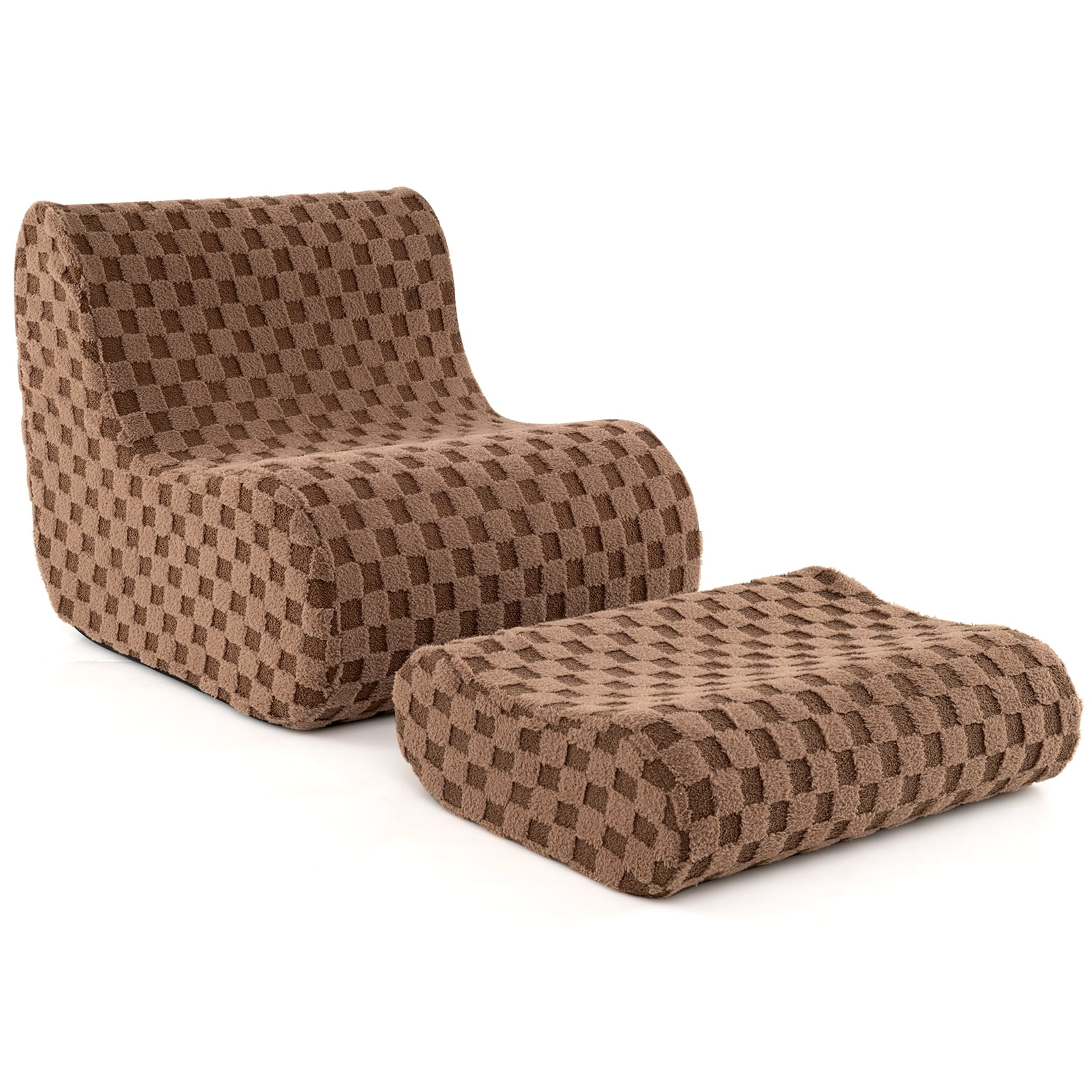 Mofit Home TOGO Chair-Suede Armless Bean Bag Chair & Lounger -Blue