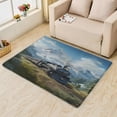 thumbnail image 2 of Steam Train Area Rug - 4x5 Rug - Steam Engine Rug - Retro Locomotive Area Rug - Kids Boys Rugs - Vintage Train Carpet, 2 of 7
