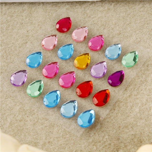 BESTYASH Creative DIY Rhinestone Sticker Set Multi Color Acrylic Imitation Crystal Paste for Decoration