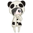 thumbnail image 2 of CafePress - Kawaii Panda Girl -  Round Wood Ornament 4", 2 of 2