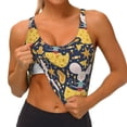 thumbnail image 3 of Fotbe Mouse Cheese Sujetador Deportivo Largo sin Aros para Mujer con Almohadillas y Soporte Medio, Transpirable y Absorbente, Camiseta Tipo Chaleco o Tank Top-Large, 3 of 8